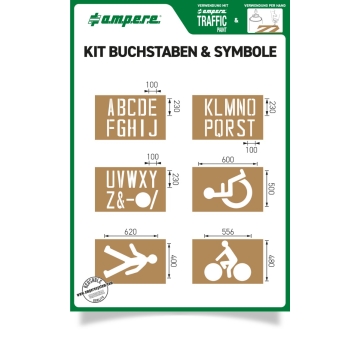 Schablonen KIT Buchstaben & Symbole