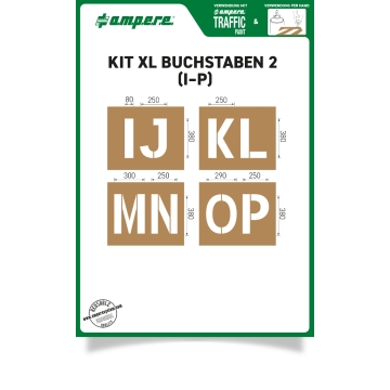 Schablonen KIT XL Buchstaben I-P