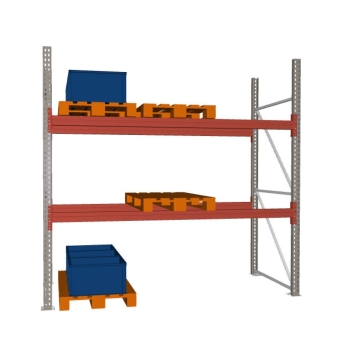 META MULTIPAL 2870x1100x3300mm bis 780kg Palettengewicht vzk/RAL 2001 kpl. mit 3 Lagerebenen Traversen 4HN 100/20 · 4680kg