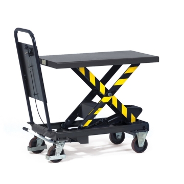 Fetra Hubtischwagen mit Einfach-Schere, 500 kg Tragkraft, Hubhöhe 1000 mm, RAL 7016 Anthrazit