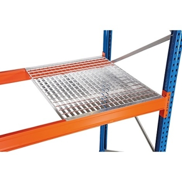 Schulte Lagertechnik flush-mounted wire mesh for pallet racking, W 2700 x D 1100 mm, for beam depth 50 mm, galvanized, 3 pieces