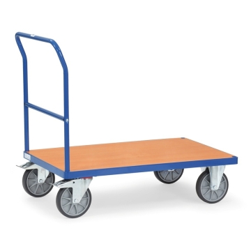 Fetra Schiebebügelwagen MultiVario-Transporter, 600 kg Tragkraft, 1000 x 600 mm, RAL 5007 Brillantblau